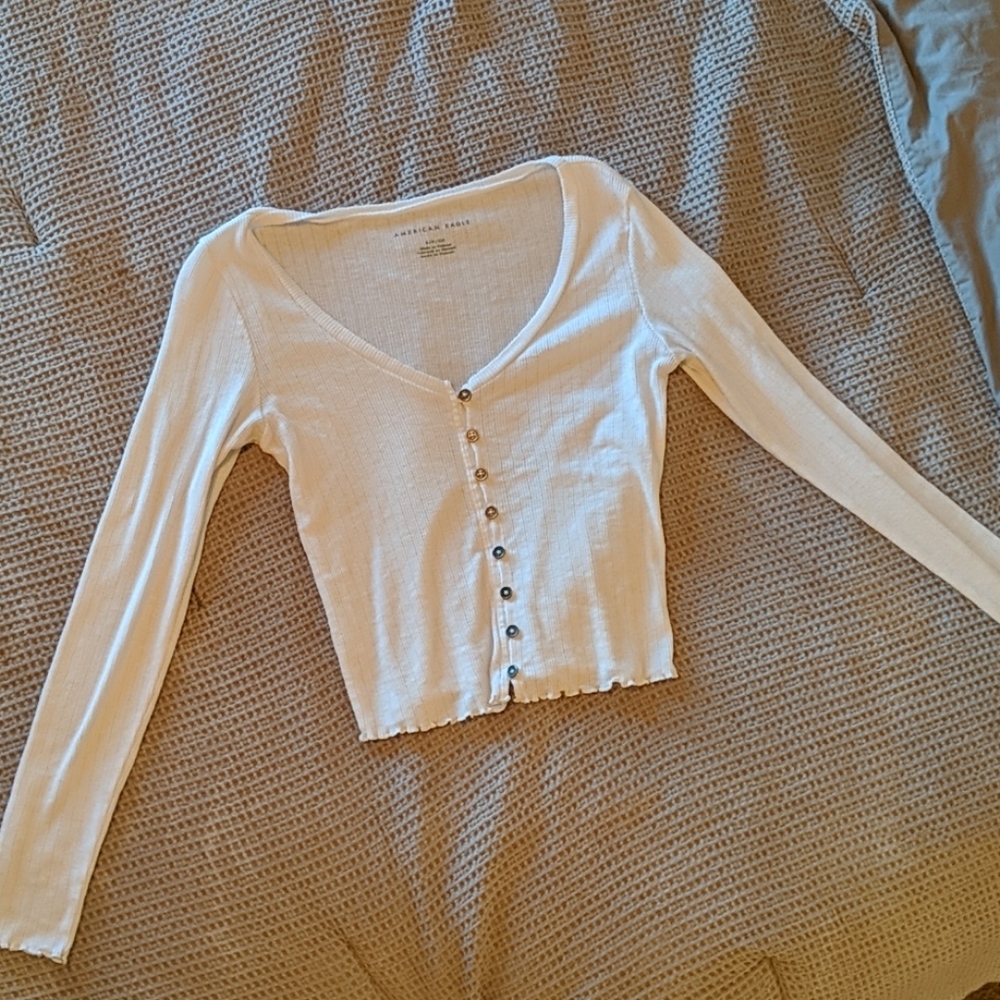Longsleeve Cropped American Eagle Shirt